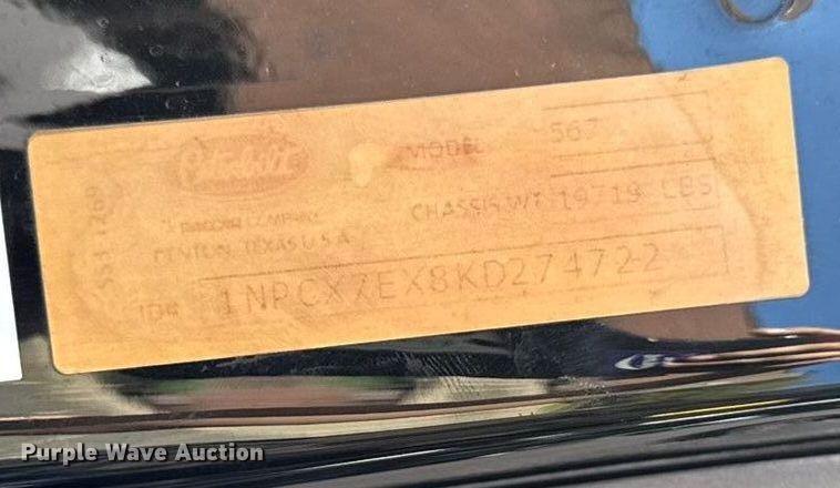 image for item EV4114 2019 Peterbilt 567 dump truck