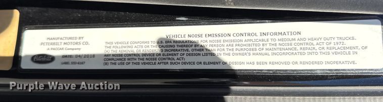 image for item EV4114 2019 Peterbilt 567 dump truck