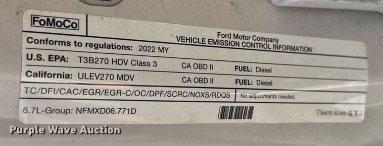 image for item EV4119 2022 Ford F-350 SuperCab pickup truck