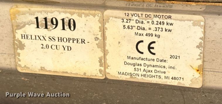 image for item EV4121 (2) SnowEx Helizz SS Hopper spreaders