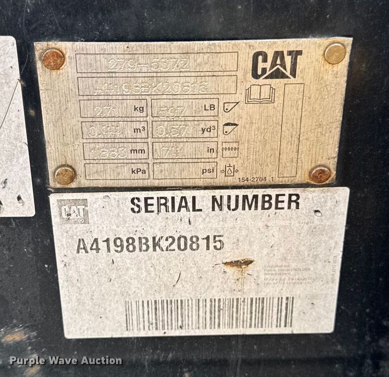 image for item EV4135 2019 Caterpillar 262D skid steer loader