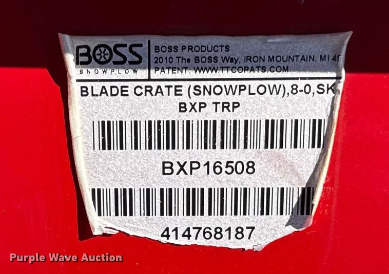 image for item EV4139 Boss Trip edge box plow skid steer snow pusher