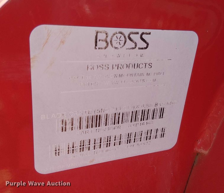 image for item EV4141 Boss skid steer snow pusher