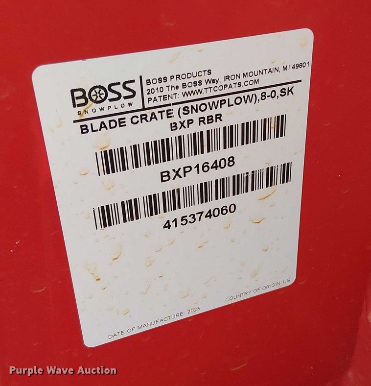 image for item EV4144 boss rubber edge box plow skid steer snow pusher