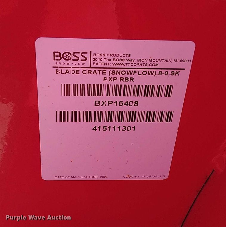 image for item EV4145 Boss skid steer snow pusher