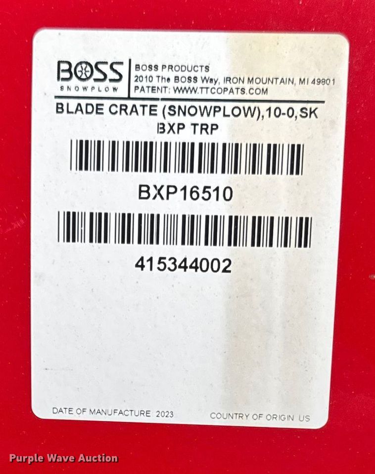 image for item EV4147 Boss skid steer snow pusher