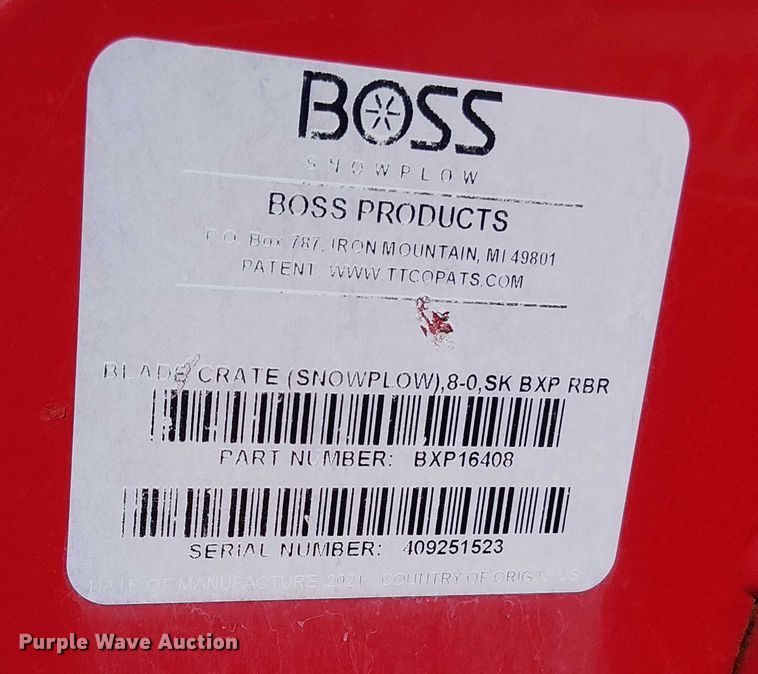 image for item EV4151 Boss skid steer snow pusher