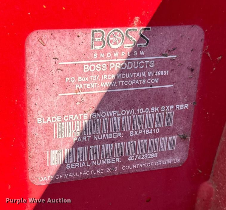 image for item EV4332 Boss skid steer snow pusher