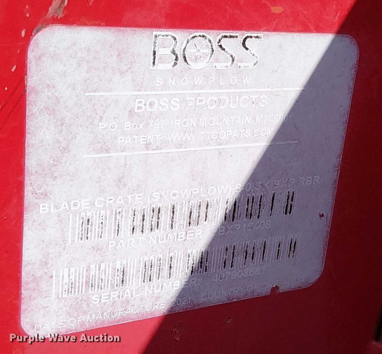 image for item EV4341 Boss skid steer snow pusher