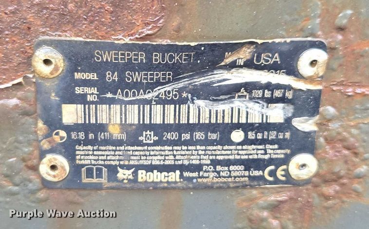 image for item EV4347 Bobcat 84 sweeper skid steer sweeper