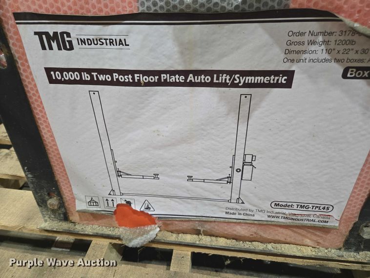 image for item EV4366 TMG Industrial two post automotive lift