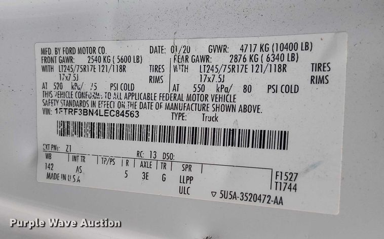 image for item EV5009 2020 Ford F350 bucket truck