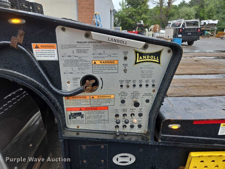 image for item EV5013 2020 Landoll 455B drop tilt deck equipment trailer