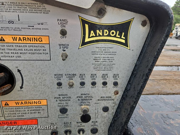 image for item EV5013 2020 Landoll 455B drop tilt deck equipment trailer