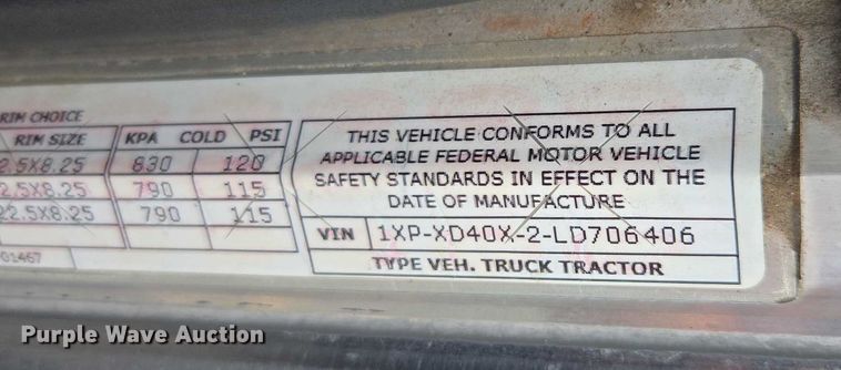 image for item EV5014 2020 Peterbilt 389 semi truck