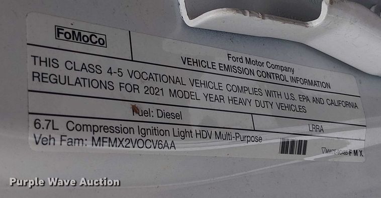 image for item EV5016 2022 Ford F550 box truck