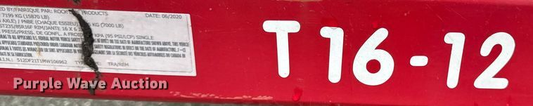 image for item EV5027 2021 Air tow T16-12 utility trailer