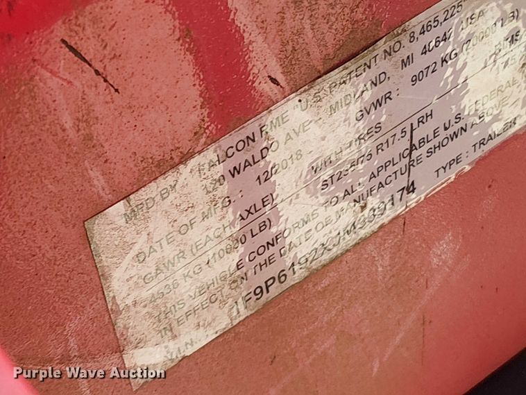 image for item EV5072 2018 Falcon pothole patcher