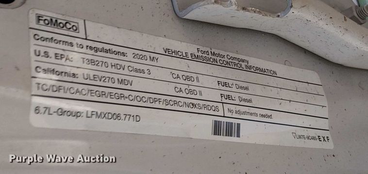 image for item EV5136 2020 Ford F350 Super Duty Limited Crew Cab pickup truck