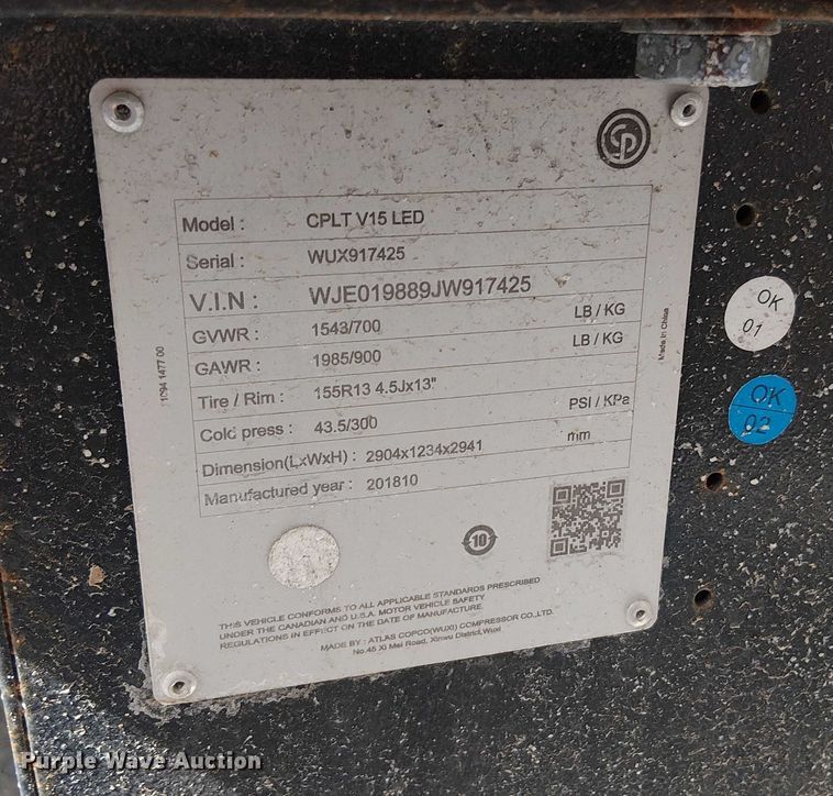 image for item EV5139 Chicago pneumatic light plant