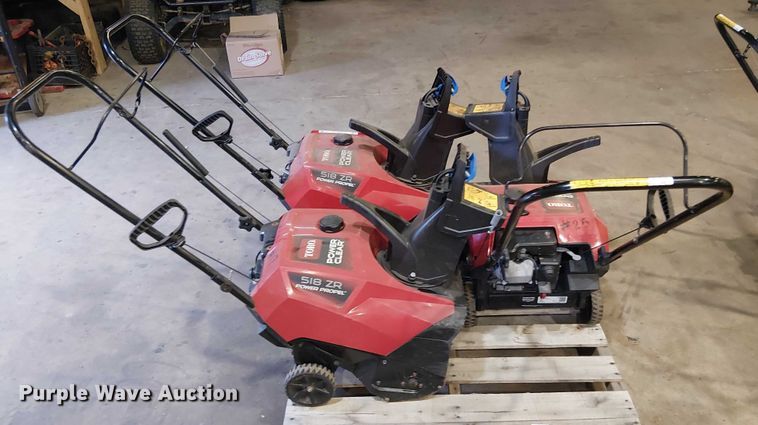 image for item EV5140 (3) Toro 518 ZR snow blowers