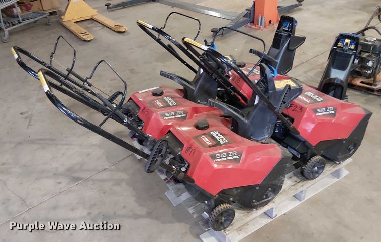 image for item EV5141 (4) Toro 518 ZR snow blower