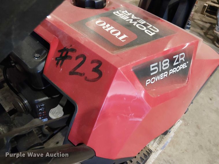 image for item EV5141 (4) Toro 518 ZR snow blower