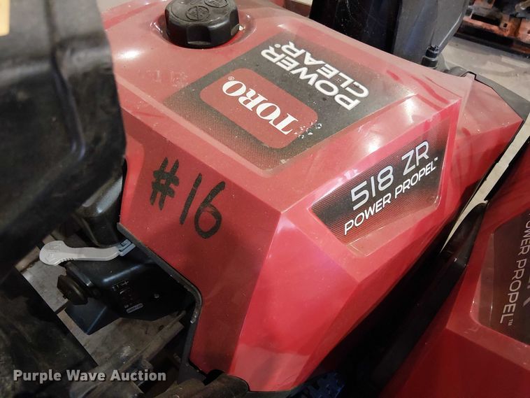 image for item EV5141 (4) Toro 518 ZR snow blower