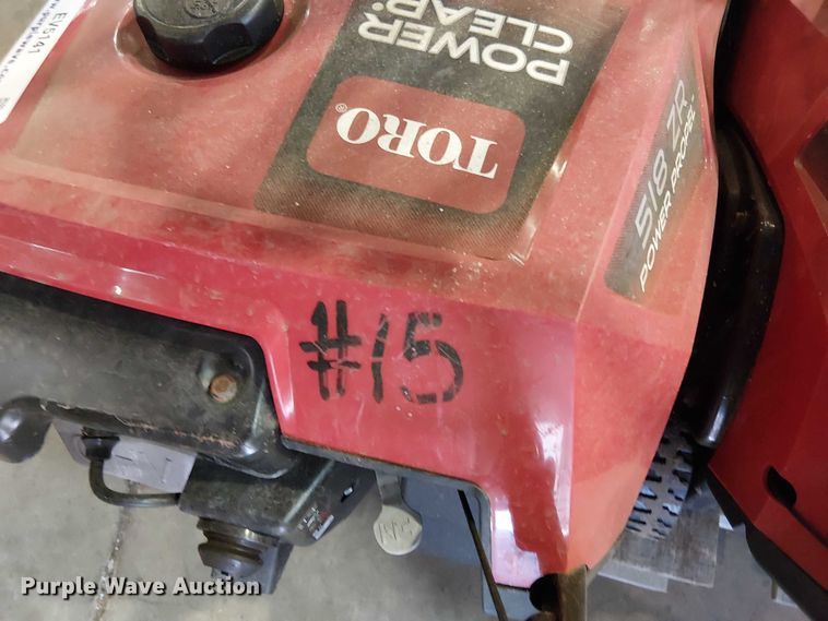 image for item EV5141 (4) Toro 518 ZR snow blower
