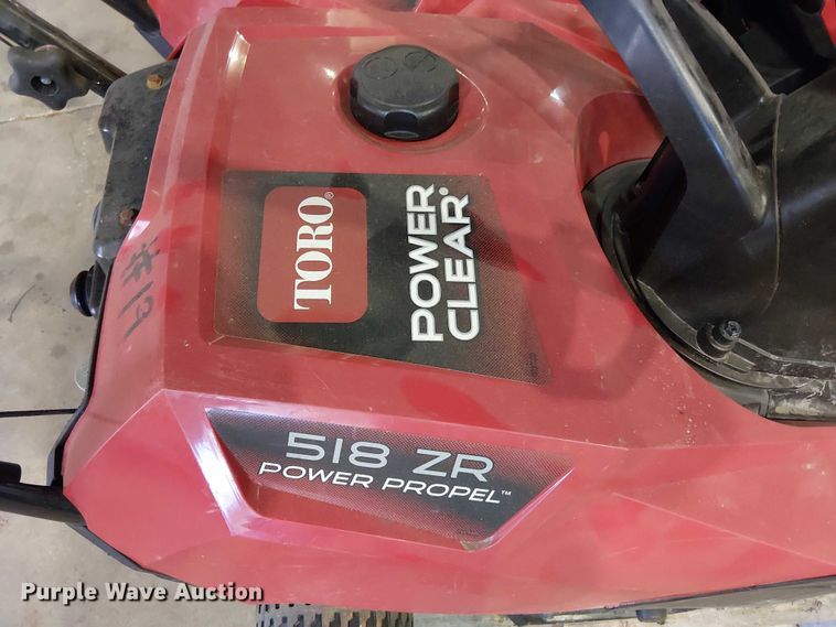 image for item EV5141 (4) Toro 518 ZR snow blower