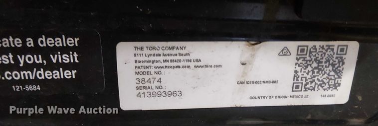 image for item EV5141 (4) Toro 518 ZR snow blower