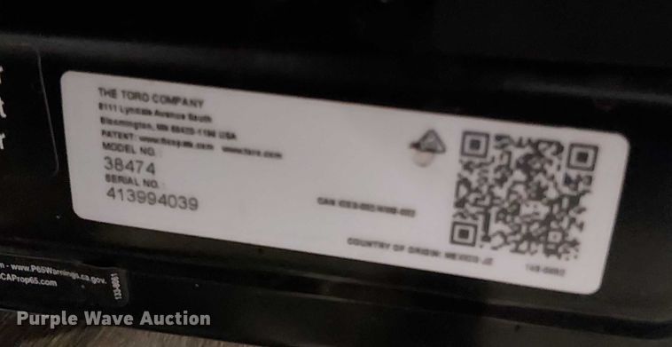 image for item EV5141 (4) Toro 518 ZR snow blower