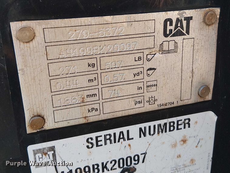 image for item EV5145 2016 Caterpillar 262D skid steer loader