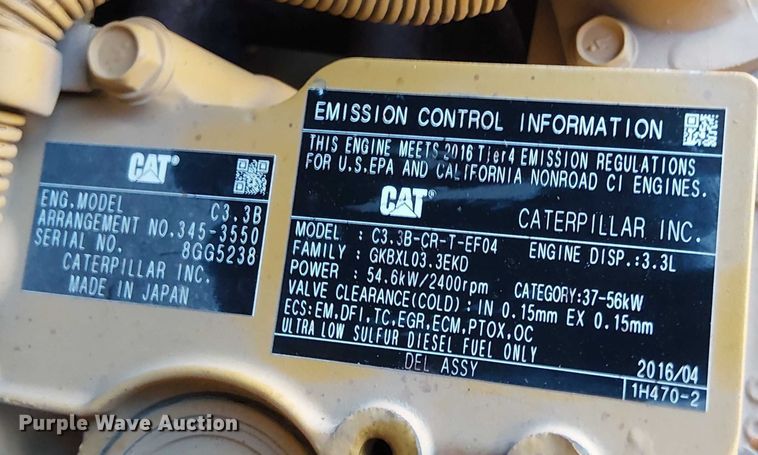 image for item EV5145 2016 Caterpillar 262D skid steer loader