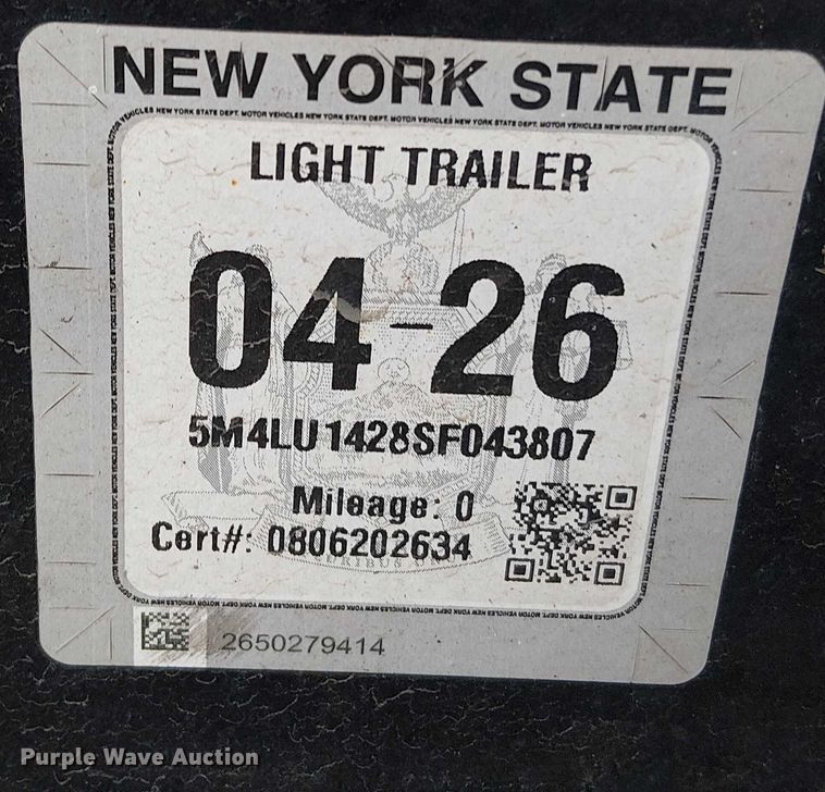 image for item EV5161 2025 Liberty utility trailer