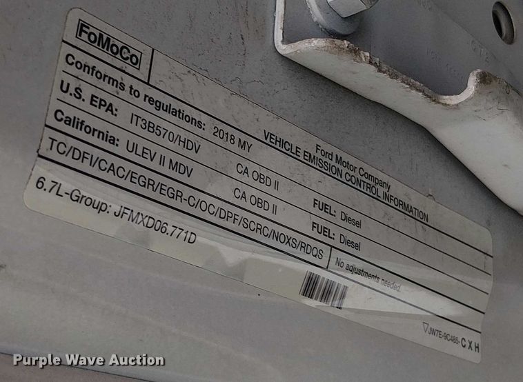 image for item EV5163 2018 Ford F350 Super Duty SuperCab pickup truck