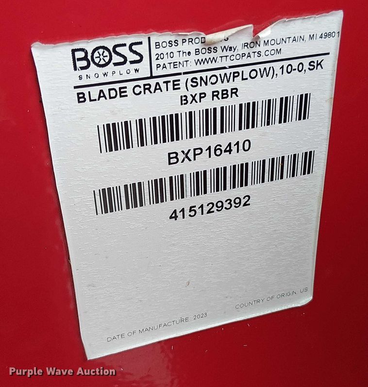 image for item EV5209 Boss skid steer snow pusher