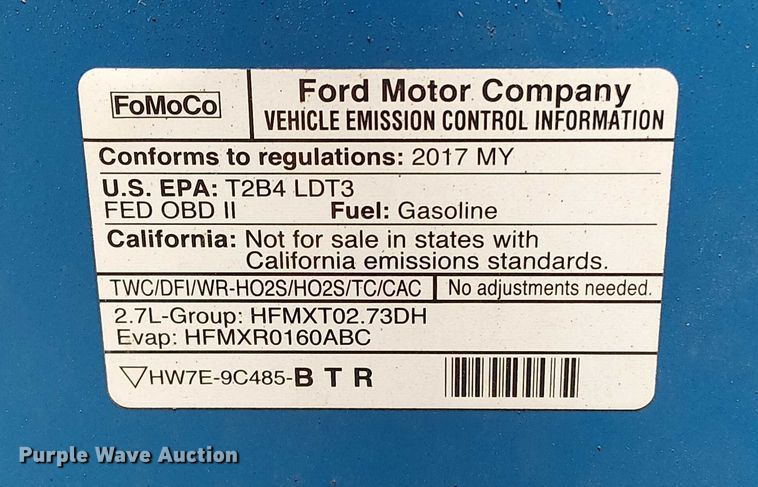 image for item EV5225 2017 Ford F150 SuperCrew pickup truck