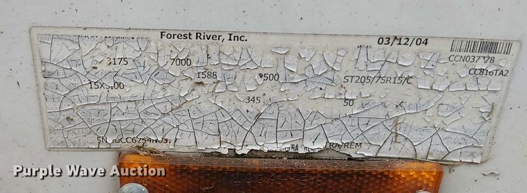 image for item EV5226 2004 Continental Cargo enclosed cargo trailer