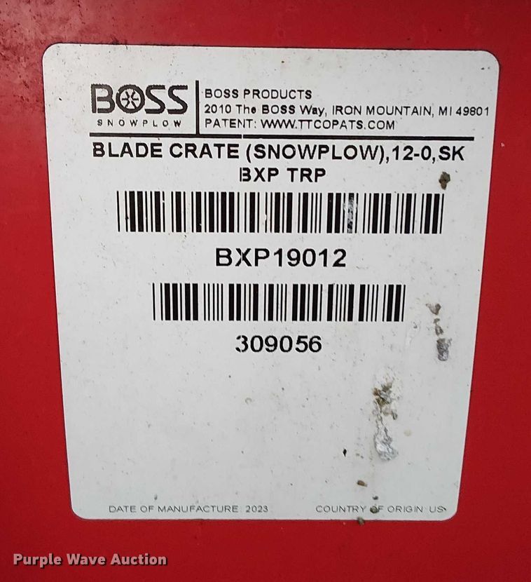 image for item EV5228 Boss skid steer snow pusher
