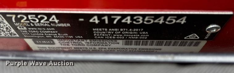 image for item EV5234 Toro Grand Stand ZTR lawn mower