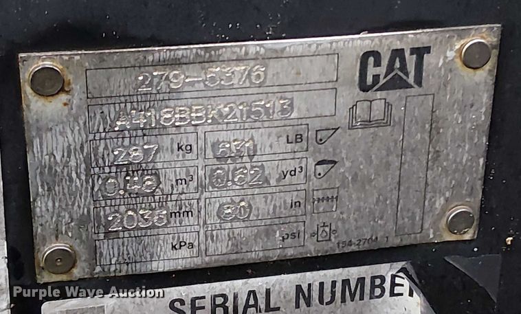 image for item EV5235 2019 Caterpillar 262D skid steer loader