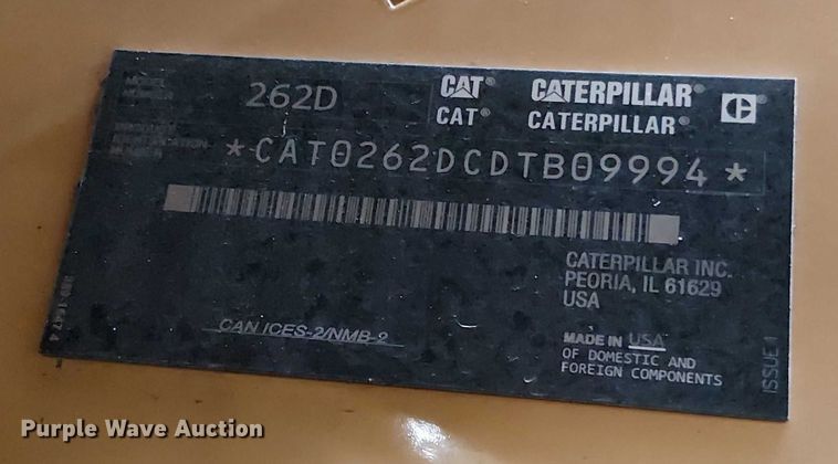 image for item EV5235 2019 Caterpillar 262D skid steer loader