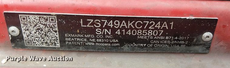 image for item EV5248 EXmark Lazer ZTR lawn mower