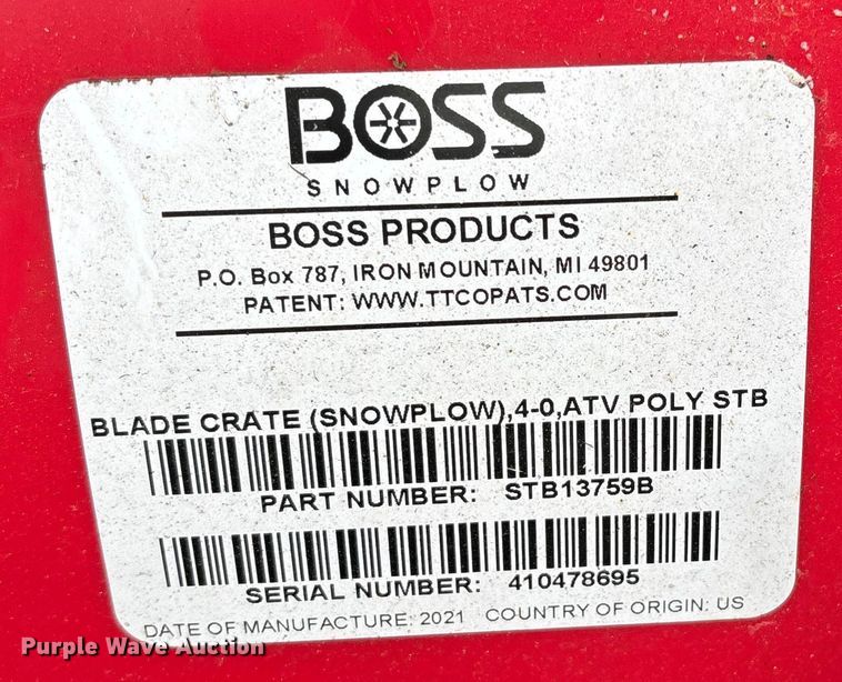 image for item EV5254 Boss Snowrator snow pusher