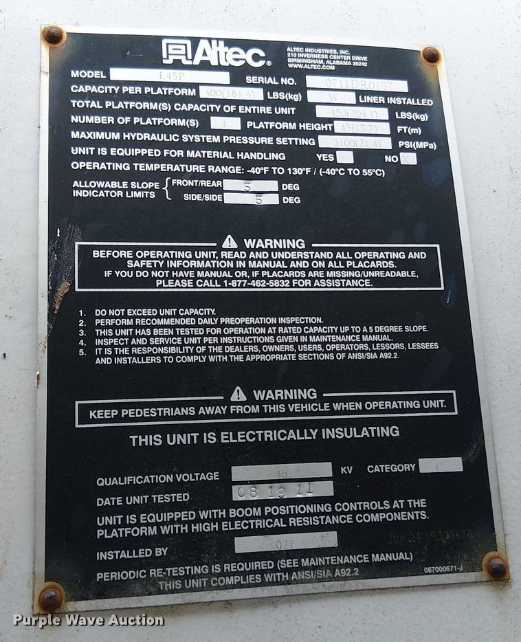 image for item EV5255 2012 Freightliner M2 bucket truck