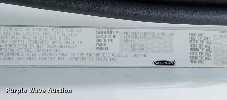 image for item EV5255 2012 Freightliner M2 bucket truck