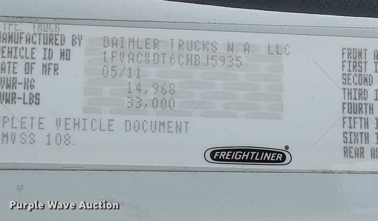 image for item EV5255 2012 Freightliner M2 bucket truck