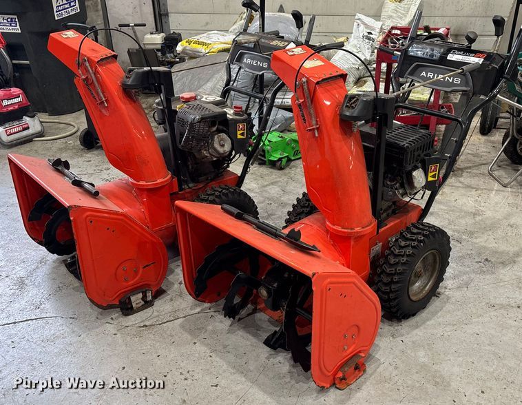image for item EV5262 (2) Ariens Deluxe 28 snow blowers