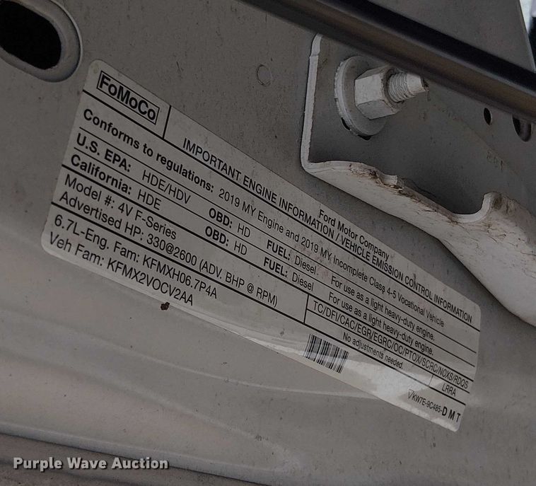 image for item EV5270 2019 Ford F550 utility / service truck